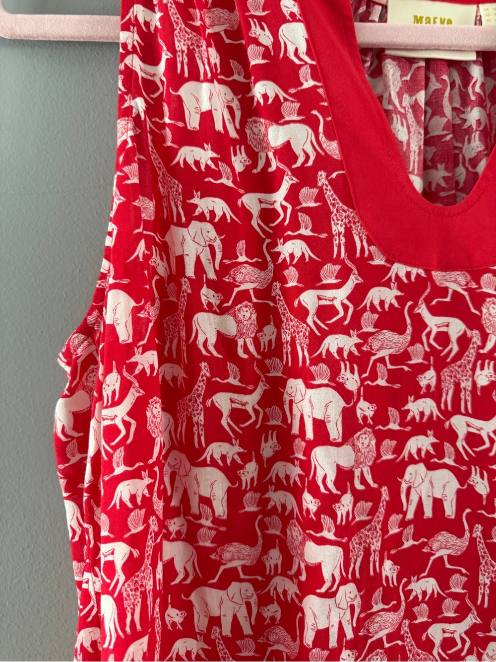 Maeve by Anthropologie Safari Animal Print Sleeveless Blouse Tank Top Size 12 - Picture 3 of 6